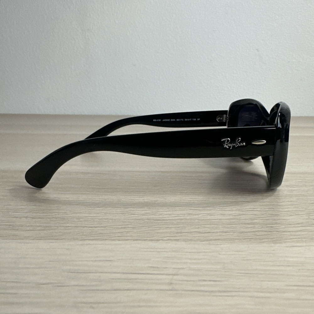 RB 4101 Jackie Ohh Polarized Sunglasses Black Frames / Black Lenses - Picture 2 of 6